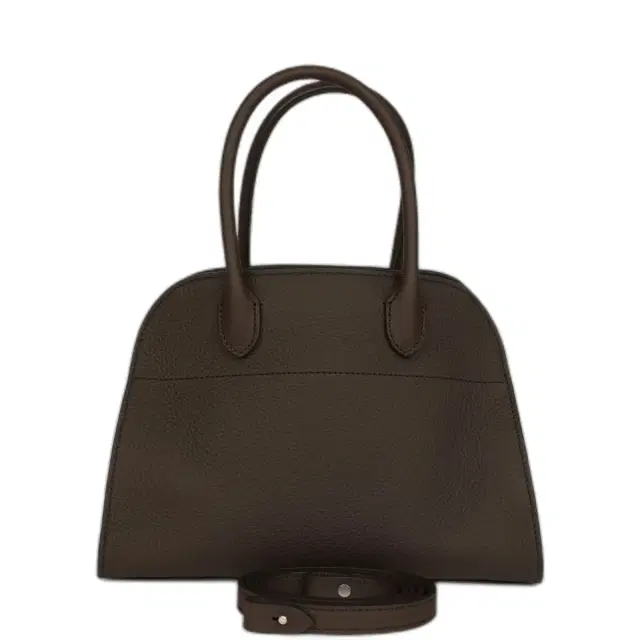 The Row Soft Margaux 10 Deep Brown Calfskin Silver Hardware The Row Soft Margaux 10 Deep Brown Calfskin Silver Hardware