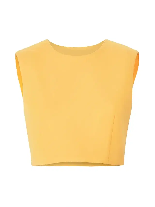 Women's Wool-Blend Sleeveless Crop Top - Daffodil Women's Wool-Blend Sleeveless Crop Top - Daffodil