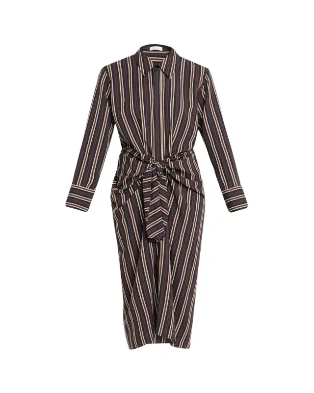 Mila Striped Midi Shirtdress Mila Striped Midi Shirtdress