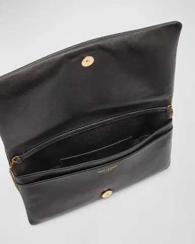 Saint Laurent Calypso YSL Pouch Clutch Bag in Lambskin Leather | Thumbnail 3 Saint Laurent Calypso YSL Pouch Clutch Bag in Lambskin Leather | Thumbnail 3
