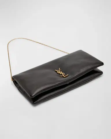 Saint Laurent Calypso YSL Pouch Clutch Bag in Lambskin Leather | Thumbnail 5 Saint Laurent Calypso YSL Pouch Clutch Bag in Lambskin Leather | Thumbnail 5