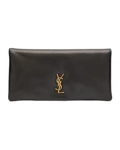 Saint Laurent Calypso YSL Pouch Clutch Bag in Lambskin Leather | Thumbnail 1 Saint Laurent Calypso YSL Pouch Clutch Bag in Lambskin Leather | Thumbnail 1