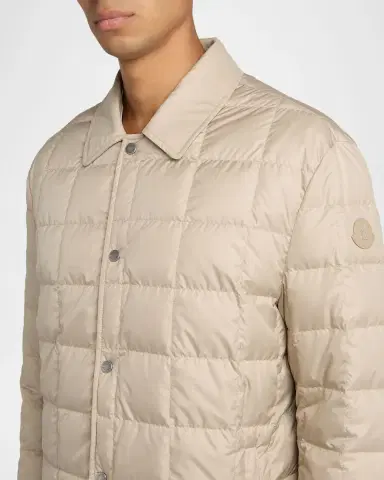 Moncler Men's Castellana Square-Quilted Down Shirt Jacket | Thumbnail 5 Moncler Men's Castellana Square-Quilted Down Shirt Jacket | Thumbnail 5