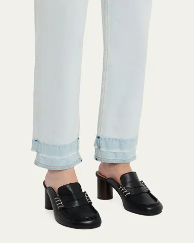JW Anderson 70mm Suede Loafer Mules | Thumbnail 2 JW Anderson 70mm Suede Loafer Mules | Thumbnail 2