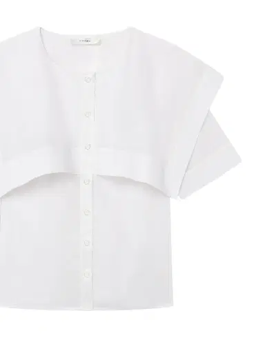 FRAME Women's The Sleek Cotton Cape Shirt - White | Thumbnail 7 FRAME Women's The Sleek Cotton Cape Shirt - White | Thumbnail 7