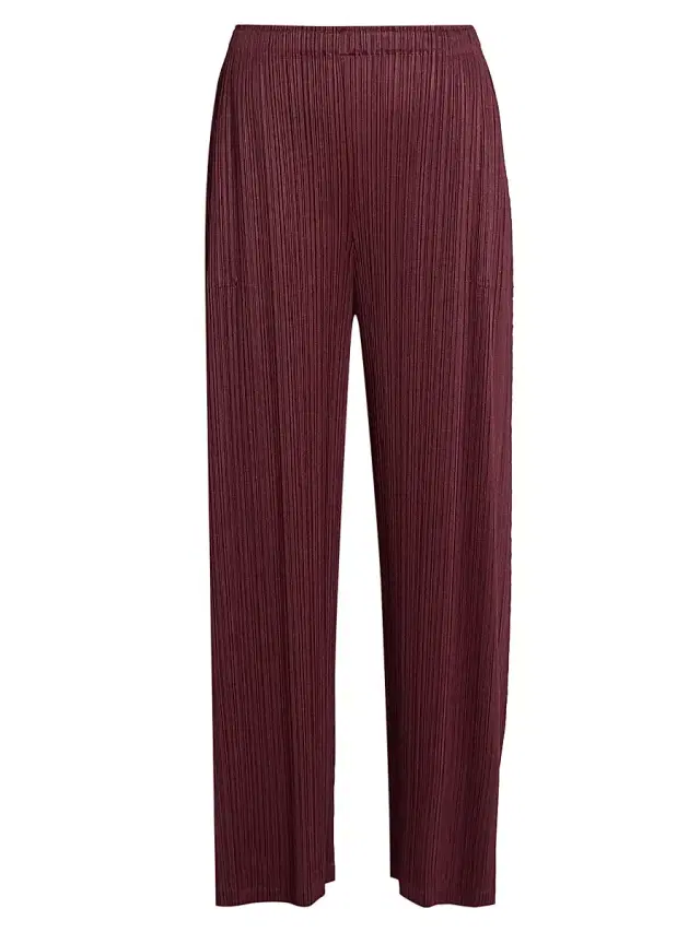 Women's Monthly Colors: January Plissé Wide-Leg Pants Women's Monthly Colors: January Plissé Wide-Leg Pants