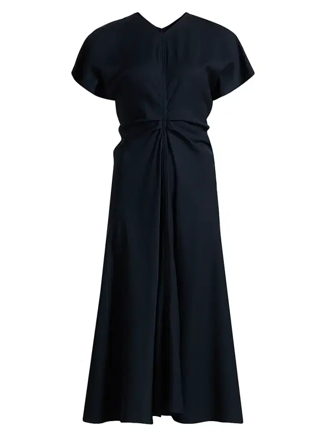 Women's Rem Ruched A-Line Midi-Dress Women's Rem Ruched A-Line Midi-Dress