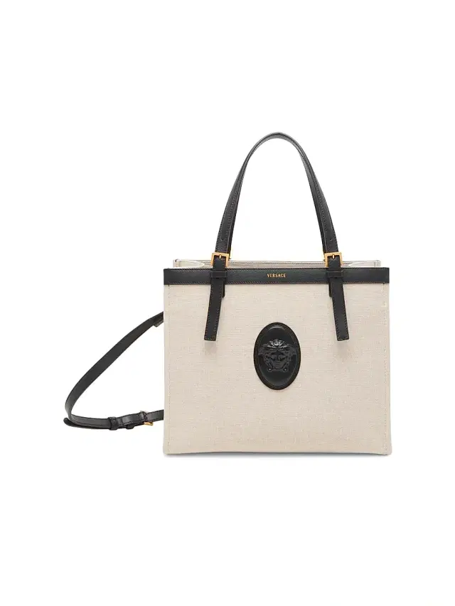 Women's Rivière Canvas Tote - Beige Black Gold Women's Rivière Canvas Tote - Beige Black Gold