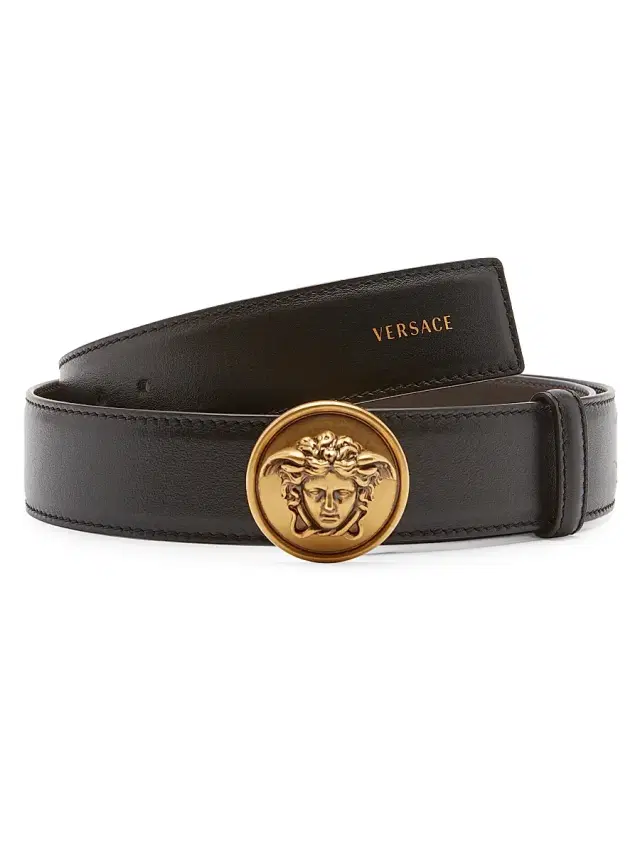 Men's Medusa Leather Belt Men's Medusa Leather Belt