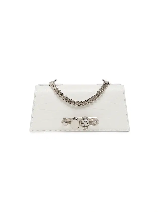 Women's Mini Jewelled Croc-Embossed Leather Shoulder Bag Women's Mini Jewelled Croc-Embossed Leather Shoulder Bag