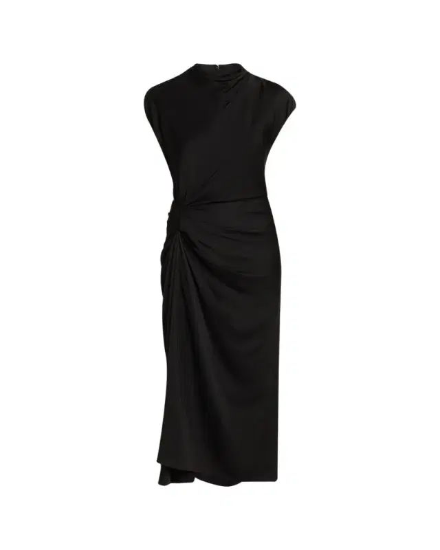 Alma Draped Satin Viscose Dress Alma Draped Satin Viscose Dress