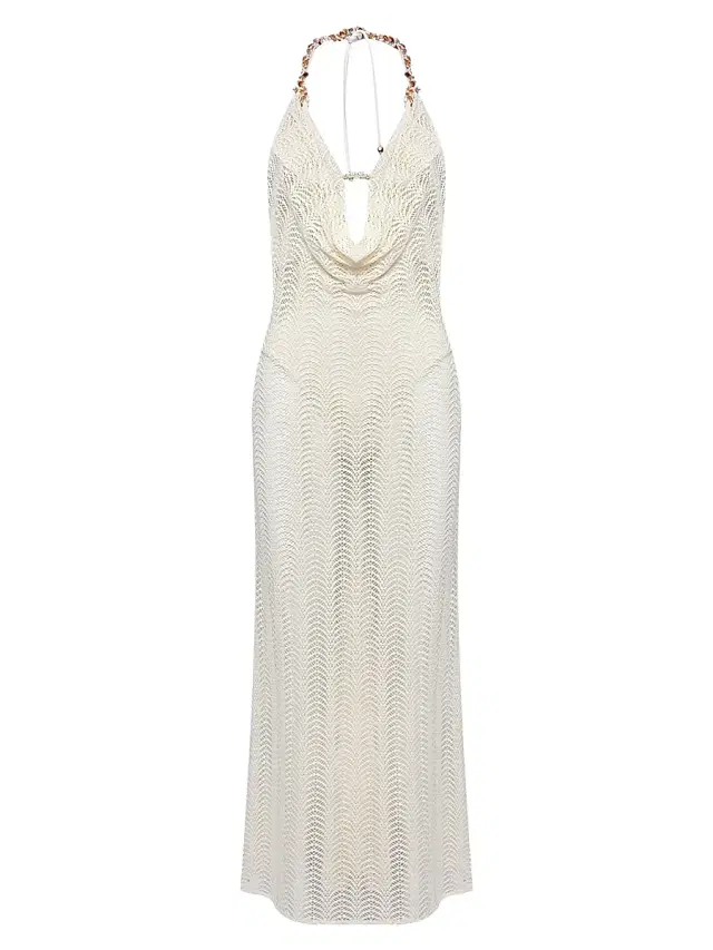 Women's Wave Mesh Halterneck Dress Women's Wave Mesh Halterneck Dress