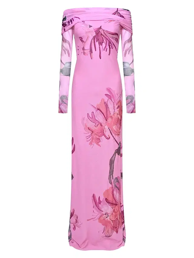 Women's Honey Flower Tulle Maxi Dress Women's Honey Flower Tulle Maxi Dress