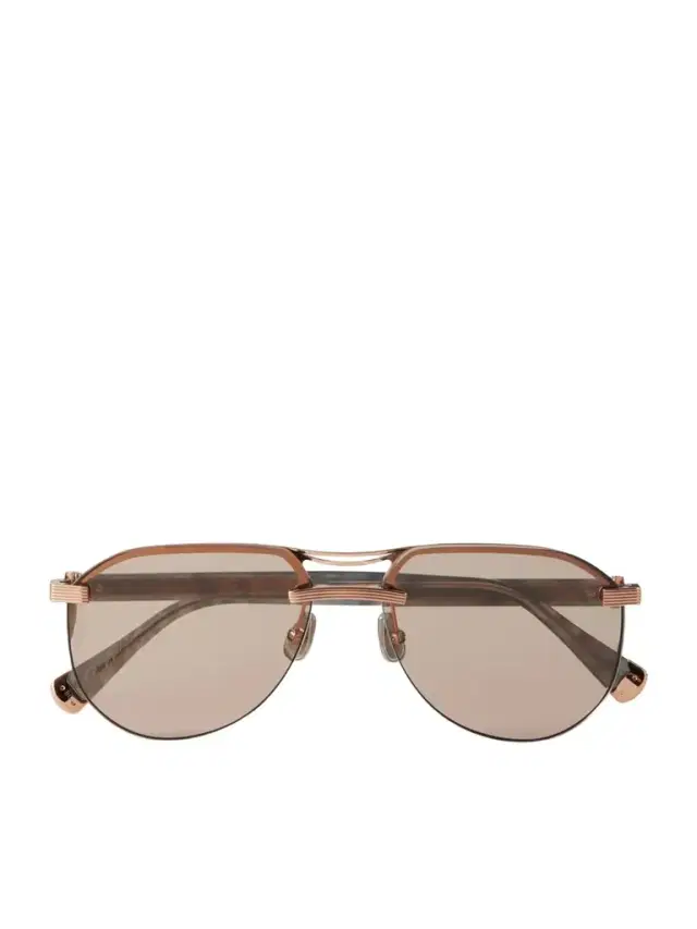 Carlito B. Aviator-style Silver-tone And Acetate Sunglasses Carlito B. Aviator-style Silver-tone And Acetate Sunglasses