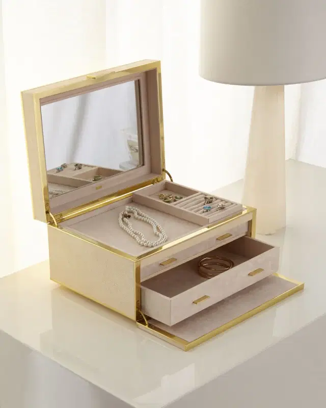 Luxe Faux Shagreen Jewelry Box Luxe Faux Shagreen Jewelry Box