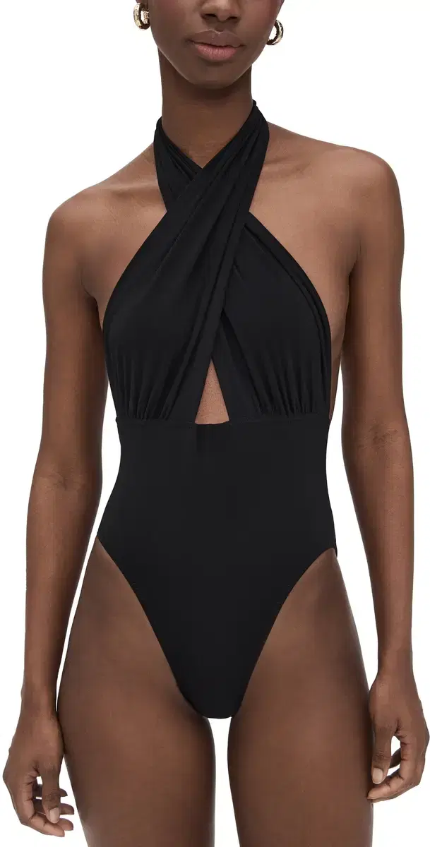 Cross Halter Mio One Piece Black Cross Halter Mio One Piece Black