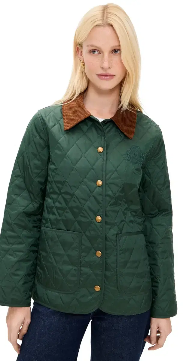 New York Crest Nylon Quilted Jacket Forest New York Crest Nylon Quilted Jacket Forest