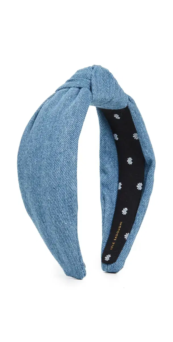Denim Knotted Headband Light Denim One Size Denim Knotted Headband Light Denim One Size