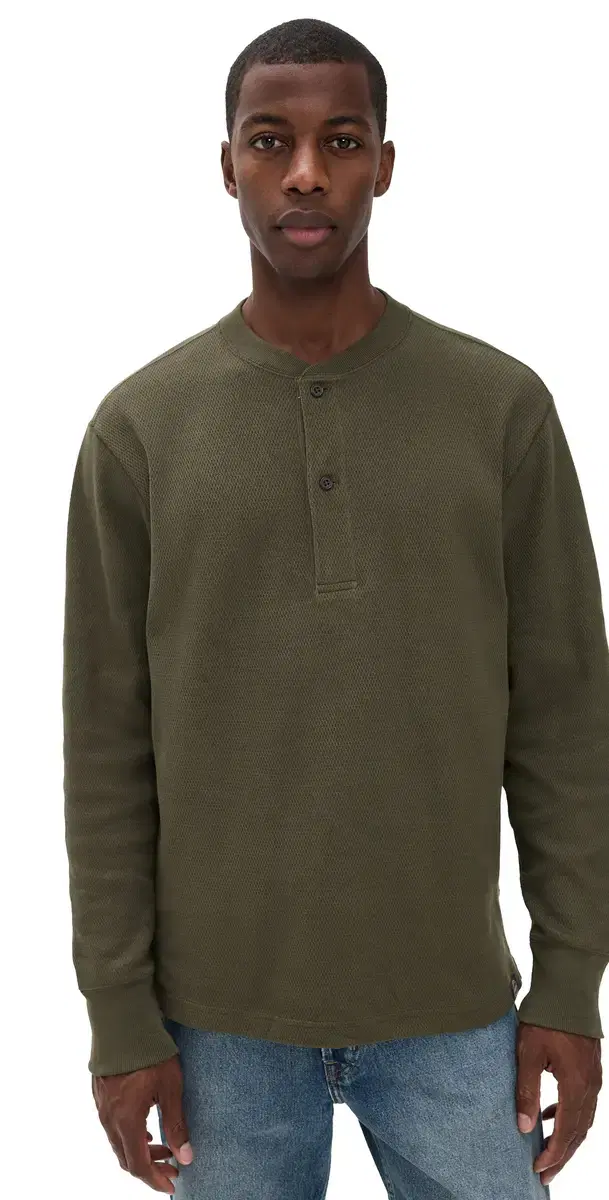 Waffle Knit Henley Top Waffle Knit Henley Top