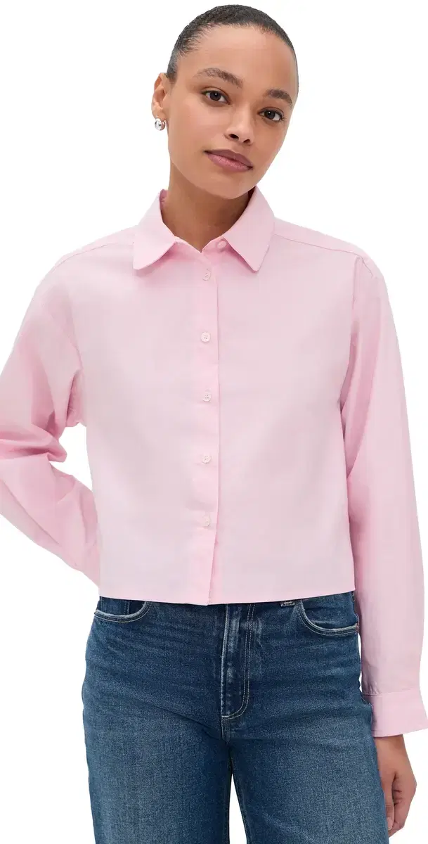 Naomi Cotton Poplin Button Down Shirt ugar Pink Naomi Cotton Poplin Button Down Shirt ugar Pink