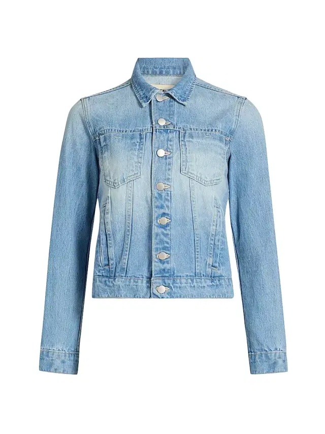 Women's Celine Slim-Fit Denim Jacket - Bell Flower Women's Celine Slim-Fit Denim Jacket - Bell Flower