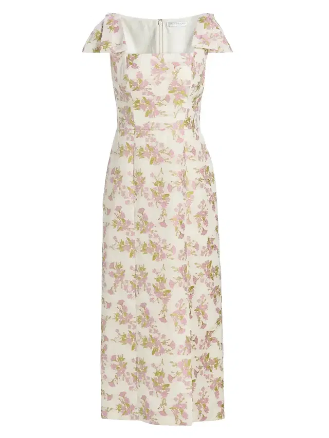 Women's Arianna Floral Jacquard Tea-Length Cocktail Dress - Delicate Pink Women's Arianna Floral Jacquard Tea-Length Cocktail Dress - Delicate Pink