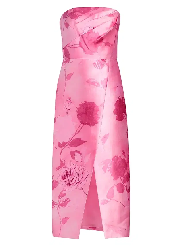 Women's Addison Tea-Length Strapless Cocktail Dress - Rose Bud Women's Addison Tea-Length Strapless Cocktail Dress - Rose Bud