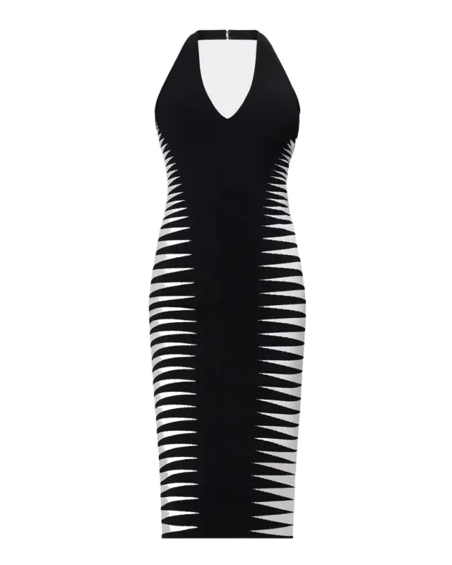 The Amaris Geometric Bandage Midi Dress The Amaris Geometric Bandage Midi Dress