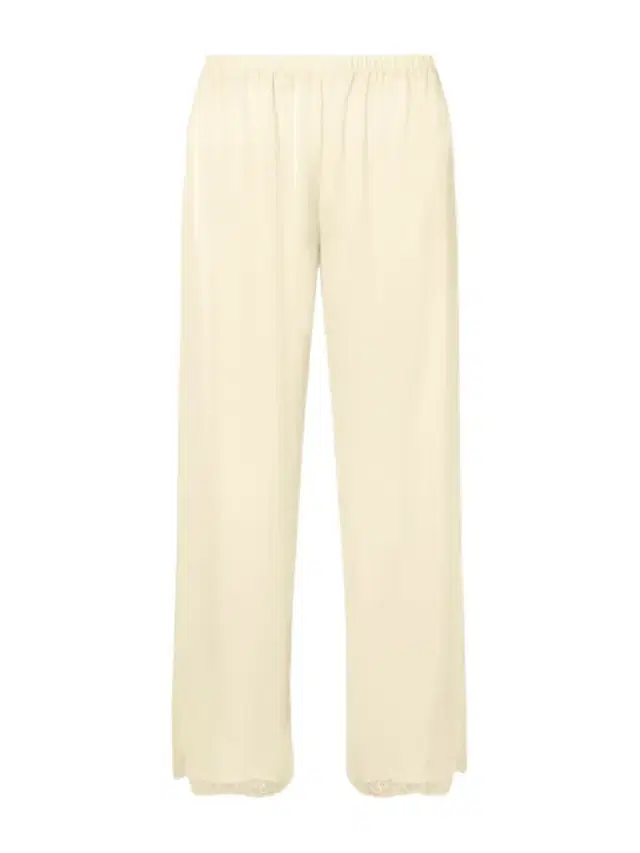 Adnina Lace-trimmed Recycled-satin Wide-leg Pants Adnina Lace-trimmed Recycled-satin Wide-leg Pants