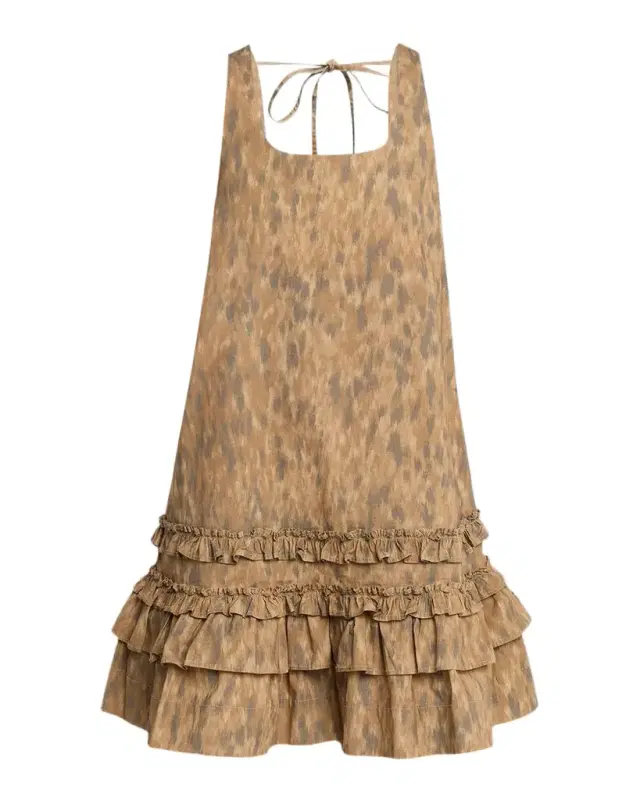 Printed Stretch-Cotton Mini Shift Dress Printed Stretch-Cotton Mini Shift Dress