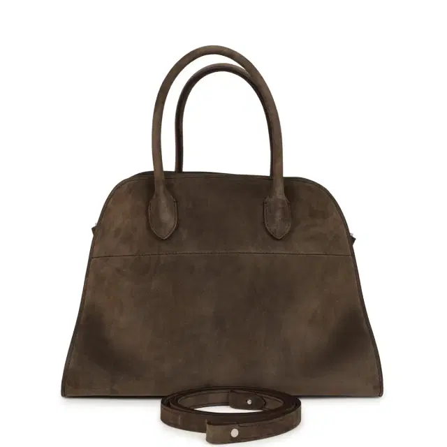 The Row Soft Margaux 12 Bag Nut Brown Suede Silver Hardware The Row Soft Margaux 12 Bag Nut Brown Suede Silver Hardware