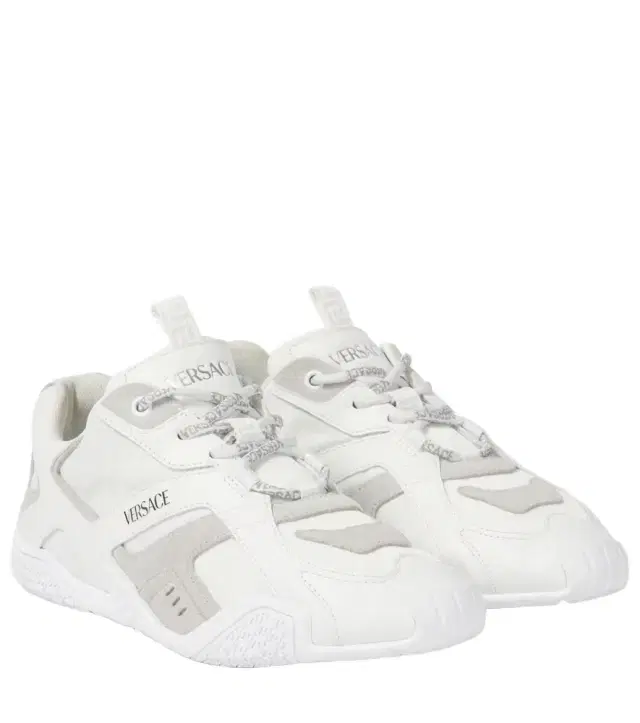 Galaxia suede-trimmed leather sneakers Galaxia suede-trimmed leather sneakers