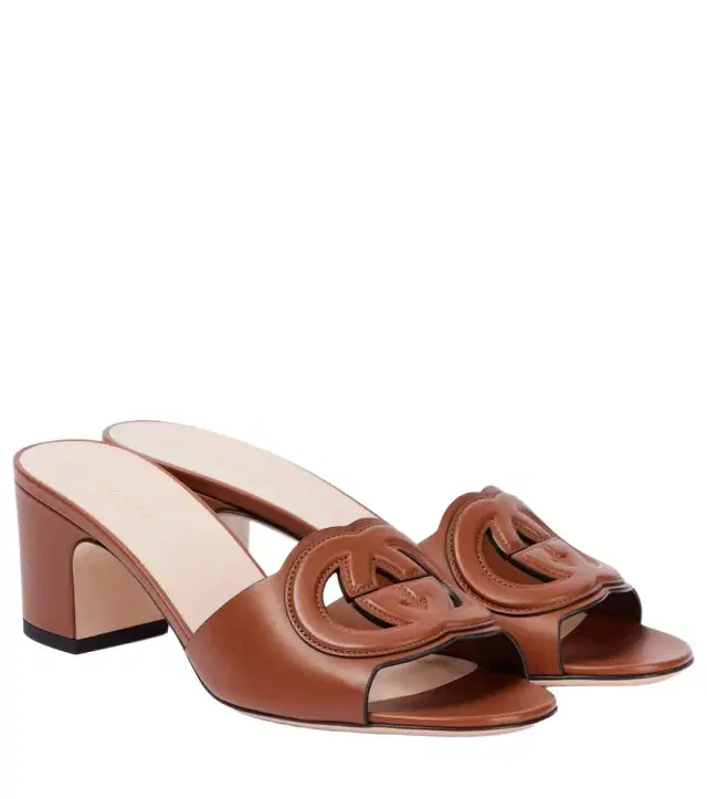 Interlocking G leather mules Interlocking G leather mules