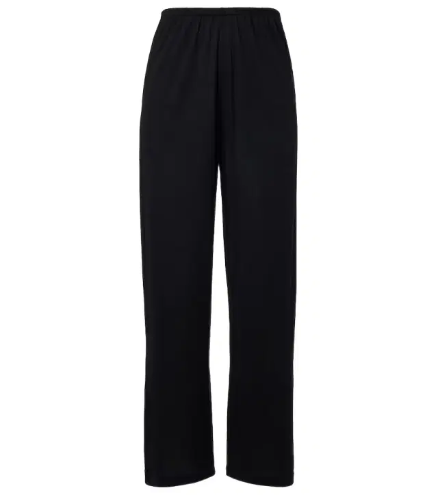 Cotton and silk straight pants Cotton and silk straight pants
