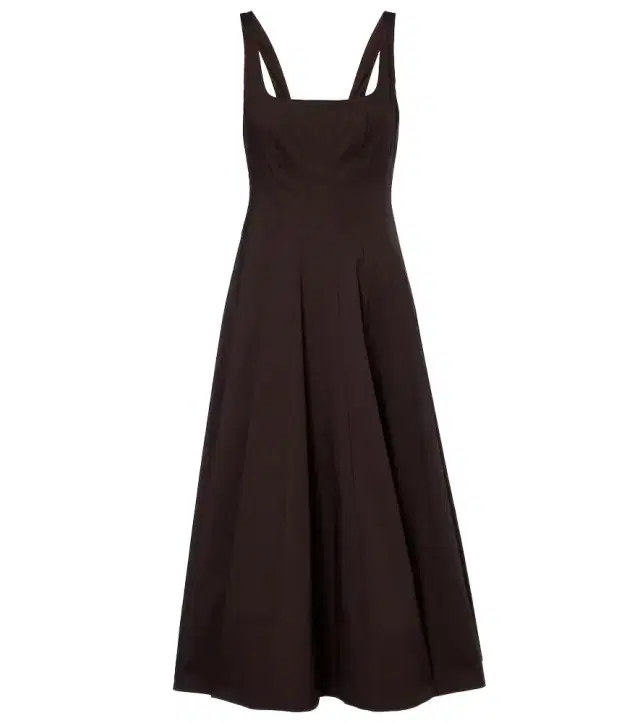 Pleated cotton midi dress Pleated cotton midi dress