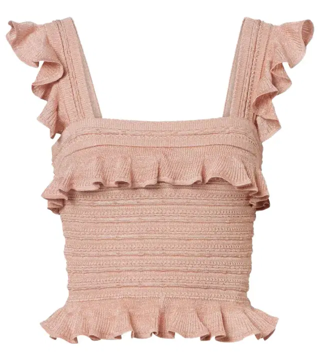 Rebellion ruffled lamé top Rebellion ruffled lamé top