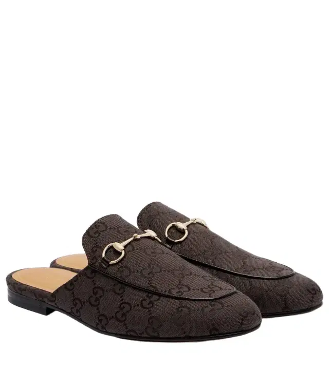 Princetown Horsebit GG Canvas mules Princetown Horsebit GG Canvas mules