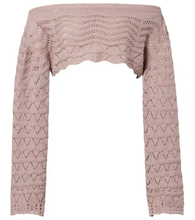 Helena crochet cotton-blend crop top Helena crochet cotton-blend crop top