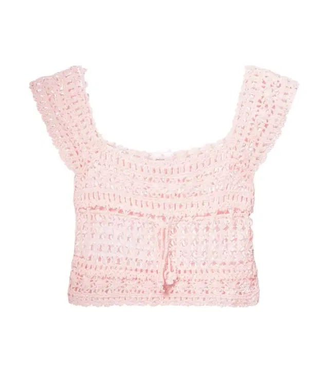 Deauville crochet cotton crop top Deauville crochet cotton crop top