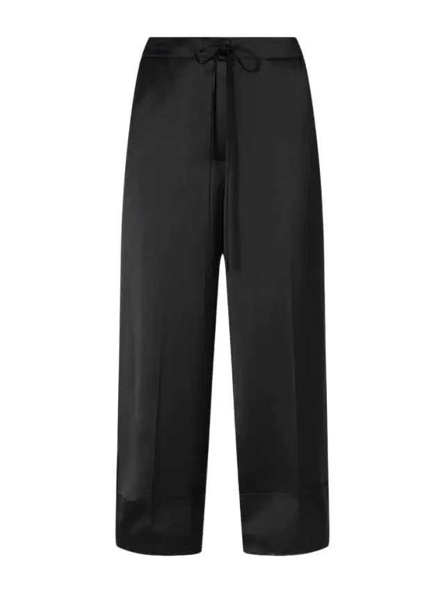 Drawstring Wide-leg Satin Pants Drawstring Wide-leg Satin Pants