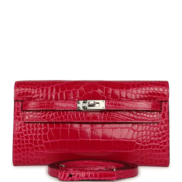 Hermes Kelly Wallet To Go Rose Scheherazade Shiny Alligator Palladium Hardware Hermes Kelly Wallet To Go Rose Scheherazade Shiny Alligator Palladium Hardware