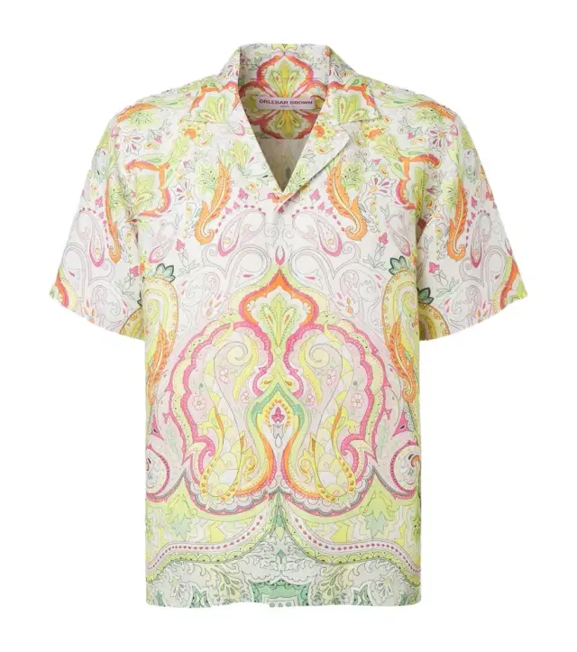 Maitan printed linen bowling shirt Maitan printed linen bowling shirt