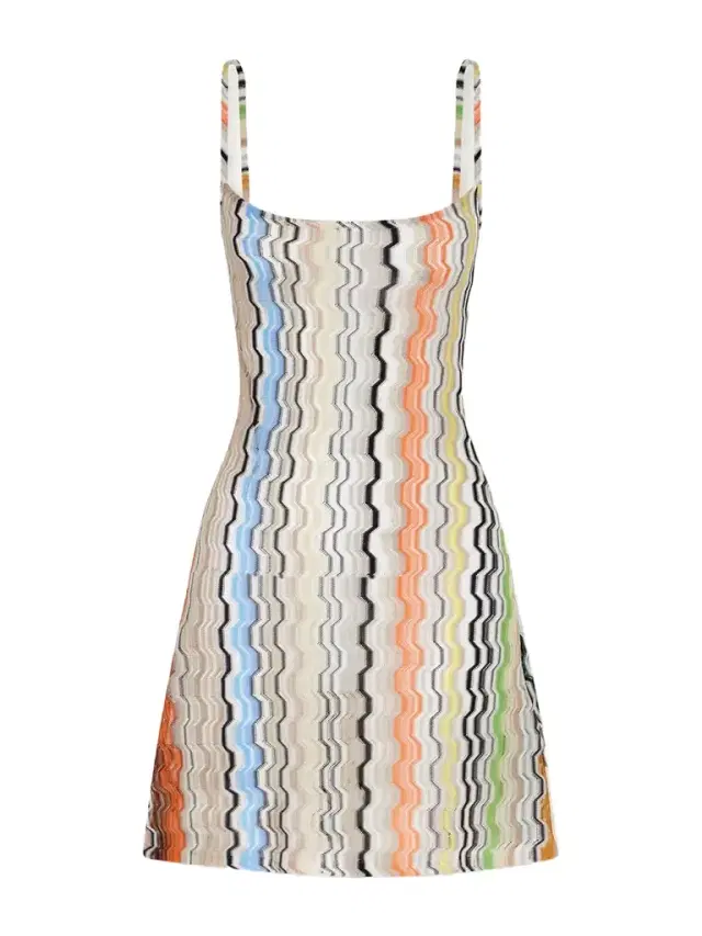 Striped Metallic Crochet-knit Mini Dress Striped Metallic Crochet-knit Mini Dress
