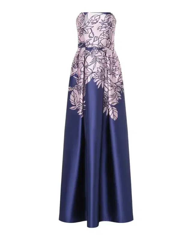 Leona Floral Strapless Gown Leona Floral Strapless Gown