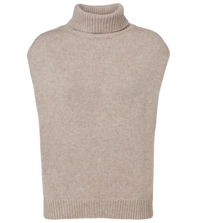Turtleneck wool and cashmere sweater vest Turtleneck wool and cashmere sweater vest