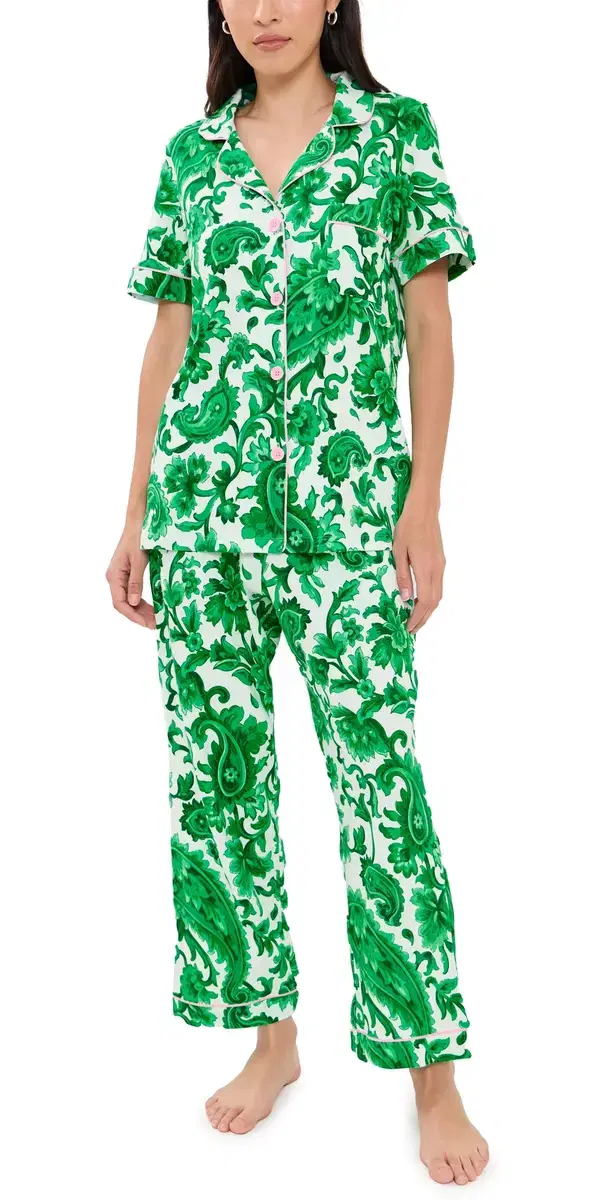 Sorrento Verde Cropped Pajamas Set Sorrento Verde Cropped Pajamas Set