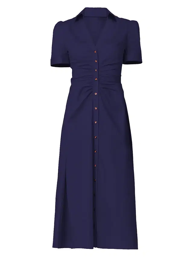 Women's Barnet Gathered Waist Midi-Dress Women's Barnet Gathered Waist Midi-Dress