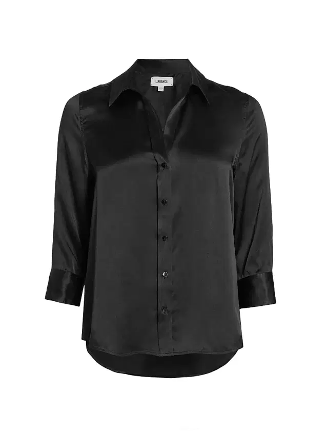 Women's Dani Three-Quarter Sleeve Silk Shirt Women's Dani Three-Quarter Sleeve Silk Shirt