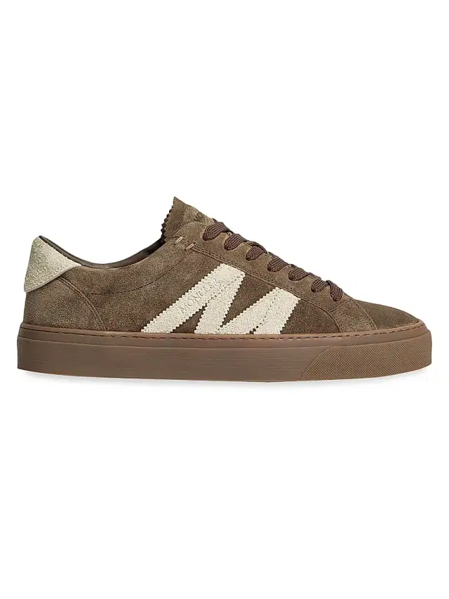 Men's Monaco2 Sneakers in Leather - Olive Green Men's Monaco2 Sneakers in Leather - Olive Green
