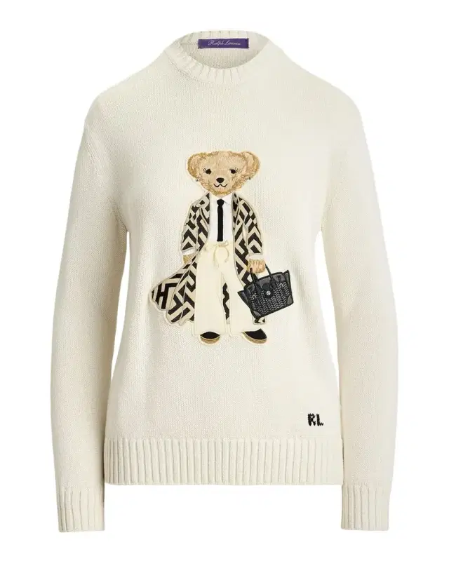 Spring Polo Bear Silk Sweater Spring Polo Bear Silk Sweater